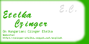 etelka czinger business card